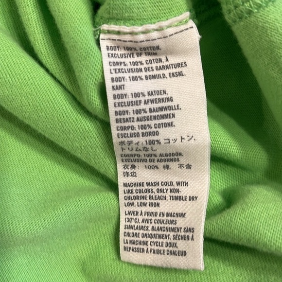 Abercrombie & Fitch L lime green muscle cotton short sleeve tshirt raised logo - Picture 7 of 8